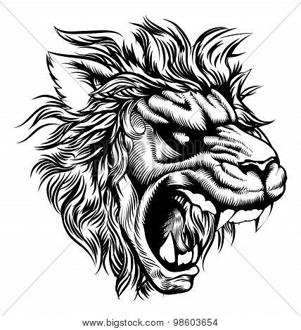 Vintage Style Lion