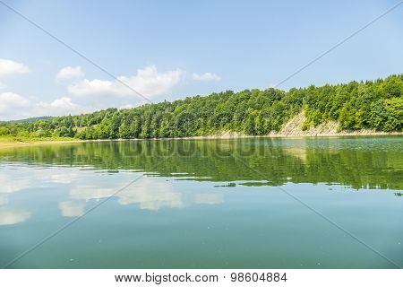 Lake Solina in Bieszczady, Poland