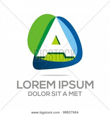 Logo Letter A Icon Concept Business Alphabet