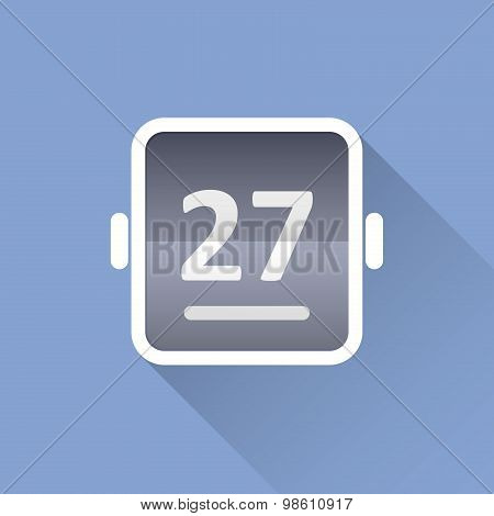 Simple tear-off calendar icon