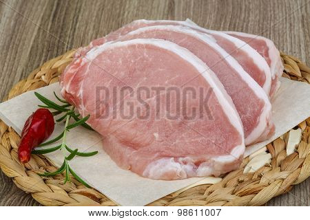 Raw Porl Steak
