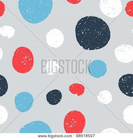 Seamless cute patterns - circles hatched lines by hand.