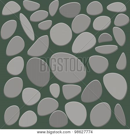 Stone floor tile on white background