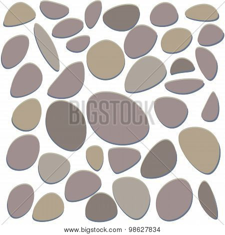 Stone floor tile on white background