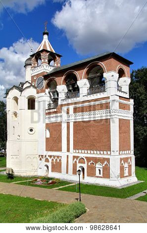 Bell tower of the Transfiguration Cathedral in Monastery of Saint Euthymius, Suzdal, Russia