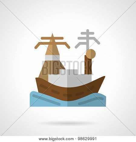 Harbor flat vector icon