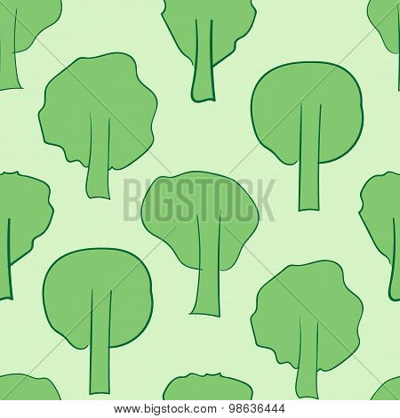 Seamless green trees