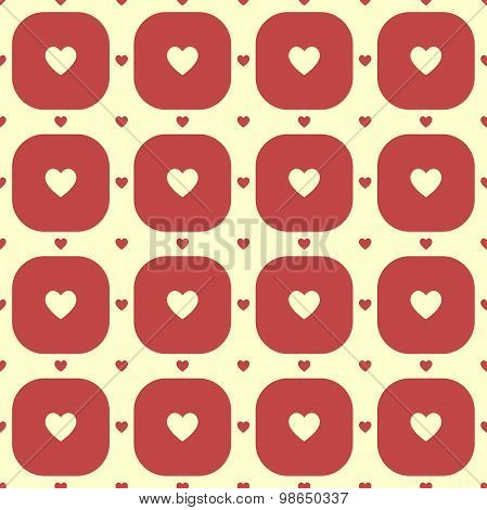 Heart pattern red