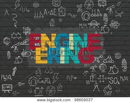 Science concept: Engineering on wall background