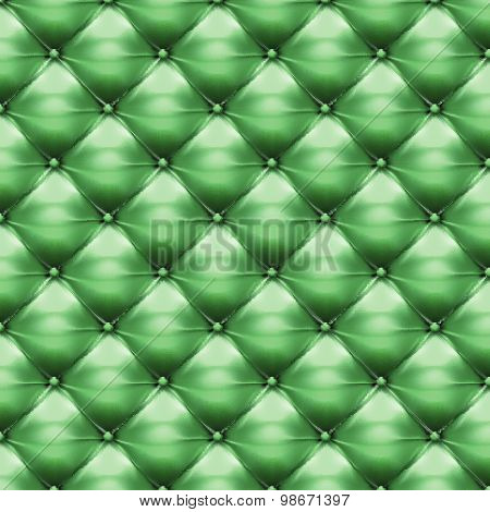 Vector Of Green Upholstery Leather Pattern Background