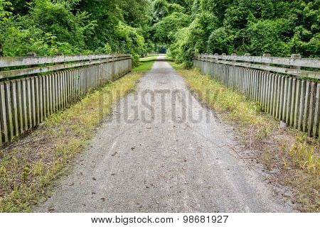 Katy Trail near Portland, Missouri - 237 mile bike trail stretching across most of the state of Missouri converted from abandoned railroad
