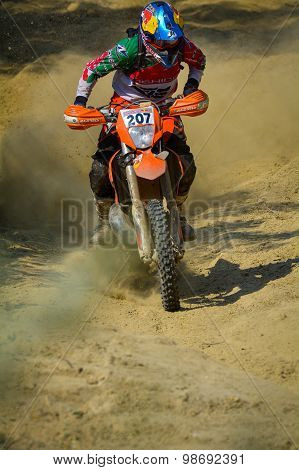 Sibiu, Romania - July 18: Jesus Zavala Competing In Red Bull Romaniacs Hard Enduro Rally With A Avan