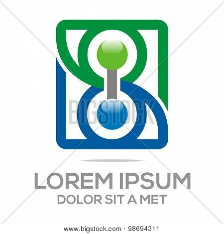 Logo abstract infinity element vector