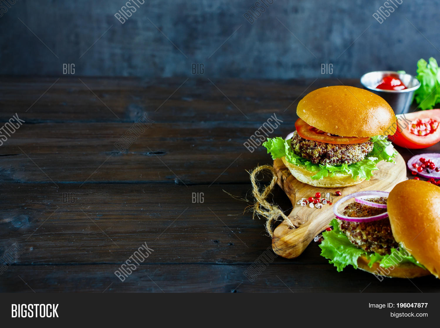 Healthy Vegan Burger Image & Photo (Free Trial) | Bigstock