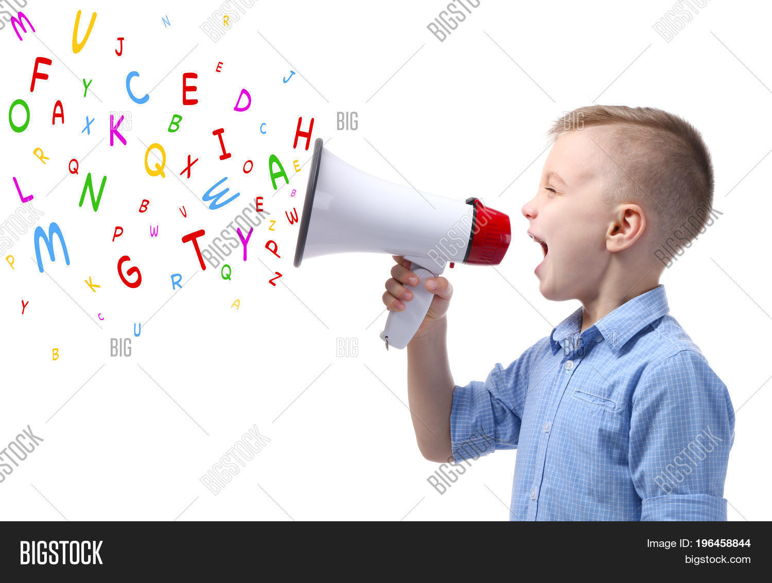 Little Boy Megaphone Image & Photo (Free Trial) Bigstock
