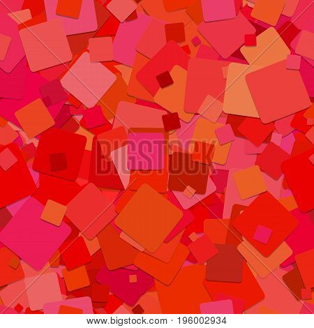 Seamless abstract geometrical square pattern background - vector design from rotated red squares with shadow effect