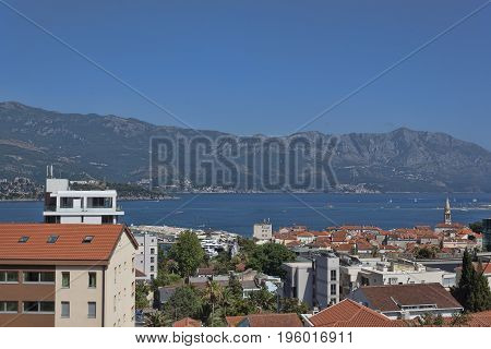 Panoramic View Of The Old And New Parts Of Budva