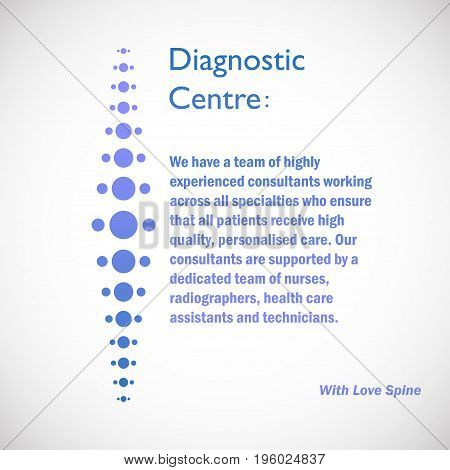 Spine diagnostic center logo on blue background
