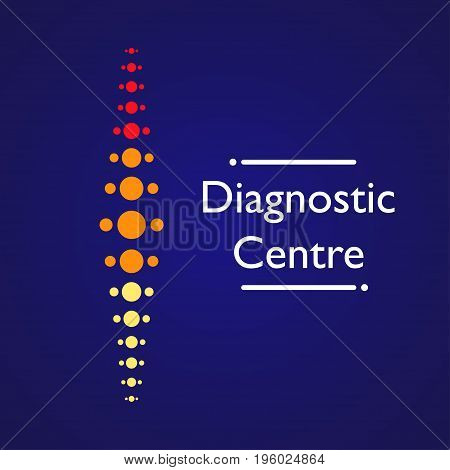 Spine diagnostic center logo on blue background