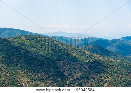 Rocky Landscape In Siurana De Prades, Tarragona, Catalunya, Spain. Copy Space For Text.