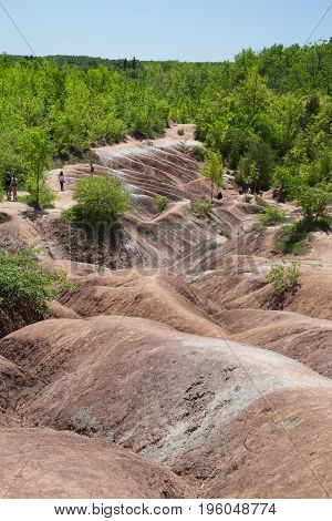 The barren Cheltenham Badlands of Caledon, Ontario.