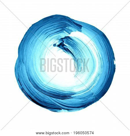 Abstract Circle Acrylic And Watercolor Painted Background.
