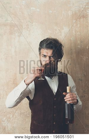 Man Toasting Glass Of Wine