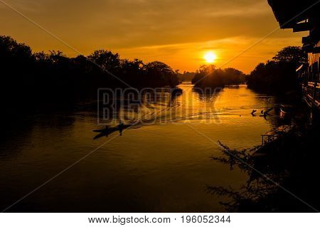 Golden Sunrise On Don Det