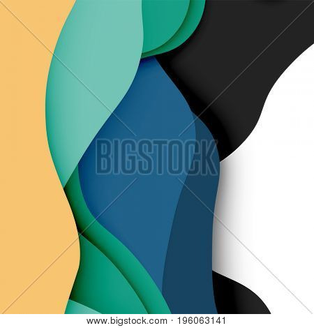 3d abstract background with cut shapes, business presentation, flyer template