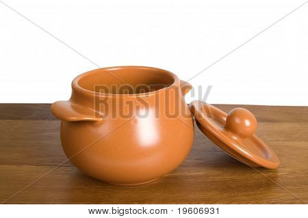 Keramiske Pot på træ bord