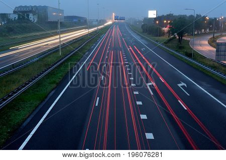 traffic stay in your lane in slow shutterspeed