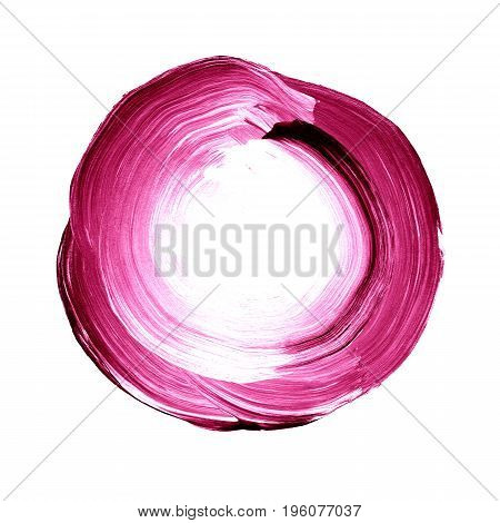 Abstract Circle Acrylic And Watercolor Painted Background.