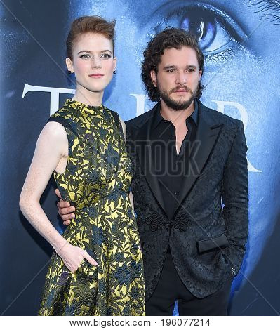 LOS ANGELES - JUL 12:  Rose Leslie and Kit Harington arrives for the Season 8 premiere of HBO's 'Game of Thrones' on July 12, 2017 in Los Angeles, CA