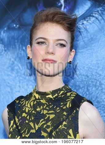 LOS ANGELES - JUL 12:  Rose Leslie arrives for the Season 8 premiere of HBO's 'Game of Thrones' on July 12, 2017 in Los Angeles, CA