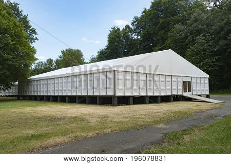 Large Exhibition tent - outdoor shot in Germany