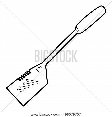 Spatular icon in outline style isolated on white vector illustration