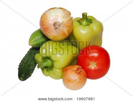 Vegetale isolato su uno sfondo bianco.