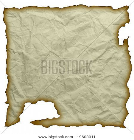 Bruciato un foglio di carta.