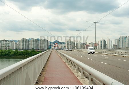 Hangang River In Seoul In Summer In Korea