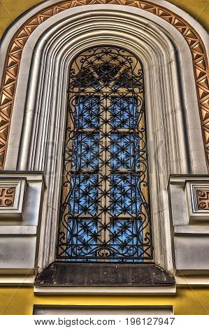 High Gothic window in churchwindow in the Church of medieval design