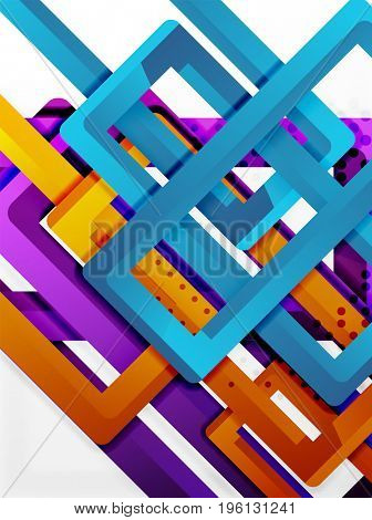Rectangle tube elements, 3d background