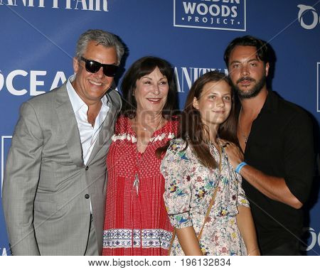LOS ANGELES - July 17:  Danny Huston, Anjelica Huston, Stella Huston, Jack Huston at the Rock Under The Stars With Don Henley And Friends at a Private Residence on July 17, 2017 in Los Angeles, CA