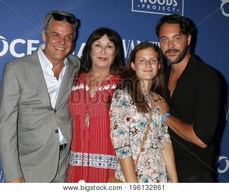 LOS ANGELES - July 17:  Danny Huston, Anjelica Huston, Stella Huston, Jack Huston at the Rock Under The Stars With Don Henley And Friends at a Private Residence on July 17, 2017 in Los Angeles, CA