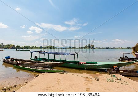 Boats On Mekhong Don Det