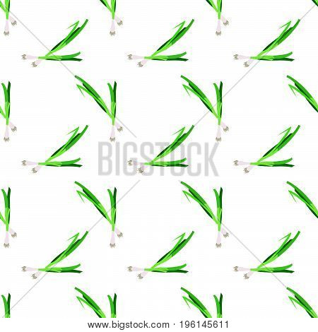 Seamless Background Image Colorful Vegetable Food Ingredient Scallion Green Onion