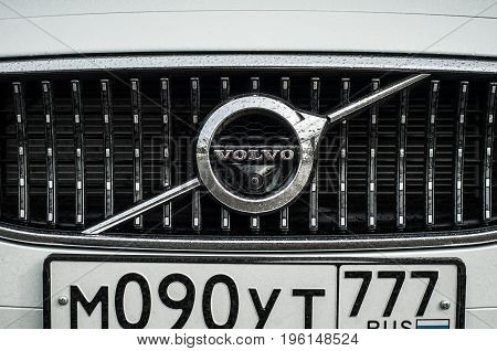Moscow, Russia - May 3, 2017 Volvo V90 Cross Country, Front-side View. Test Of New Volvo V90 Cross C