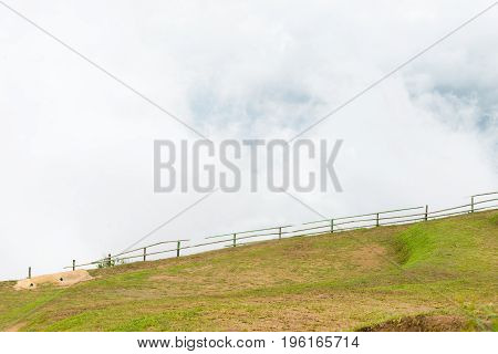 View nature mountain sky and fog phu tubberk thailand