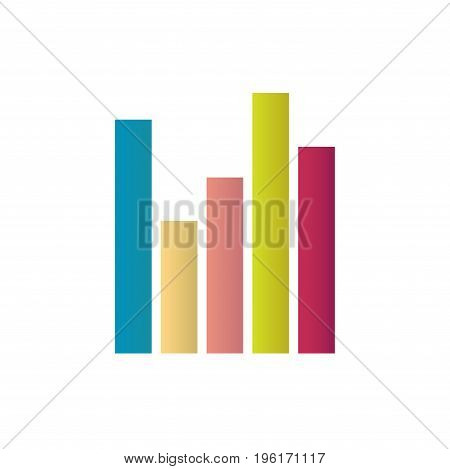 business colorful graph icon. vector illustration. eps 10