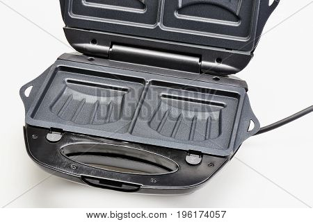 Open Croque-monsieur Iron Maker Isolated
