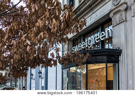 Washington Dc, Usa - February 5, 2017: Sweetgreen Fast Casual Restaurant On Dupont Circle
